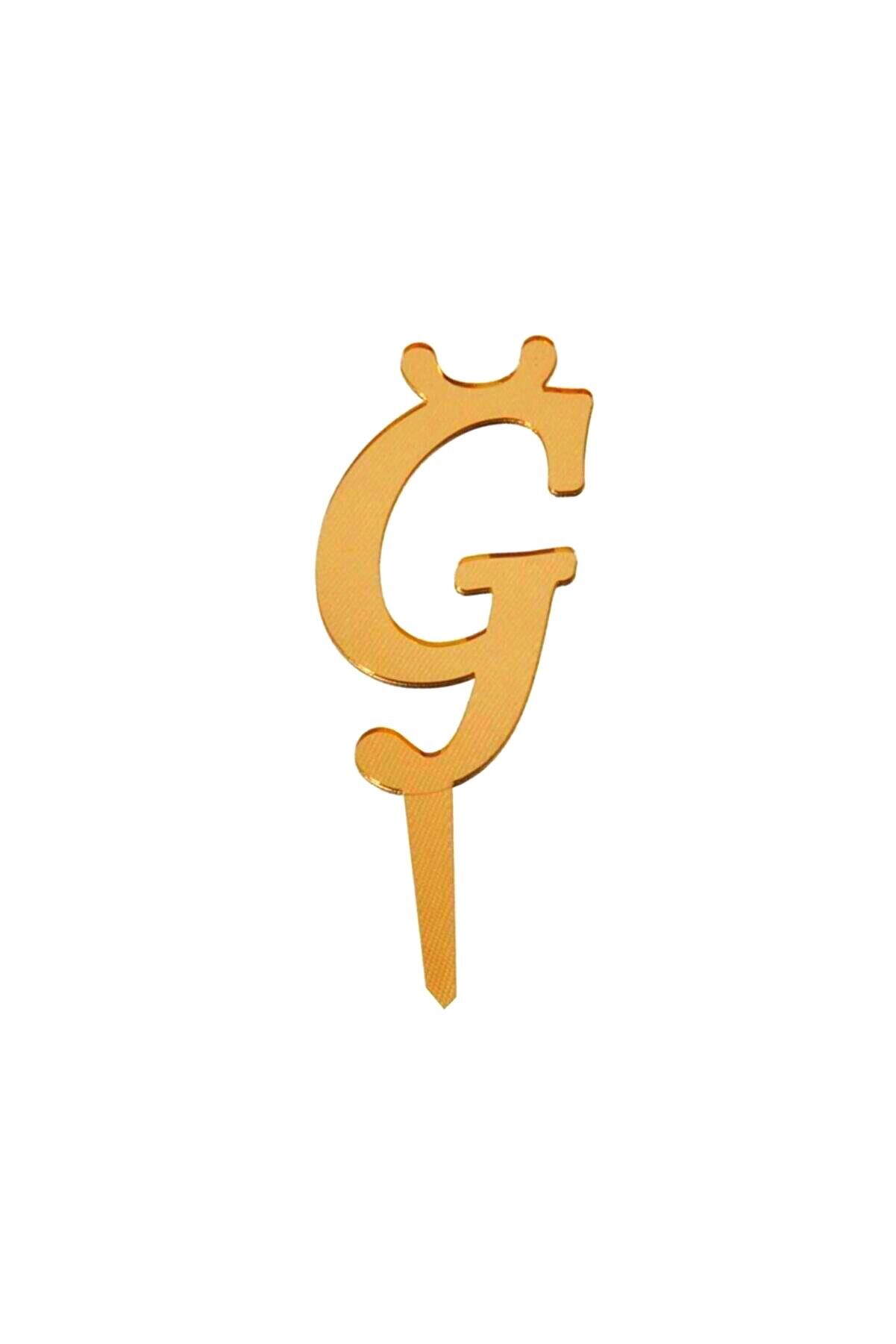 Aynalı Altın Pleksi Ğ Harfi