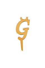 Aynalı Altın Pleksi Ğ Harfi