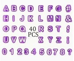 Harf ve Sayı Alfabe Kurabiye Kesici Kalıp Seti 40 Parça