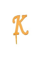 Aynalı Altın Pleksi K Harfi
