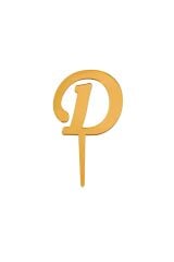 Aynalı Altın Pleksi D Harfi