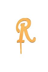 Aynalı Altın Pleksi R Harfi