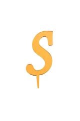 Aynalı Altın Pleksi S Harfi