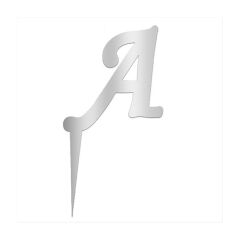 Aynalı Gümüş Pleksi A Harfi