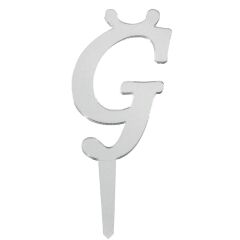 Aynalı Gümüş Pleksi Ğ Harfi