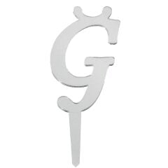 Aynalı Gümüş Pleksi Ğ Harfi