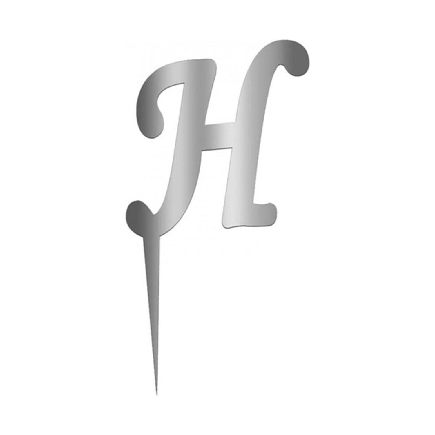 Aynalı Gümüş Pleksi H Harfi