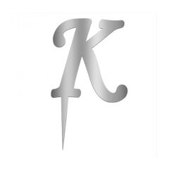 Aynalı Gümüş Pleksi K Harfi