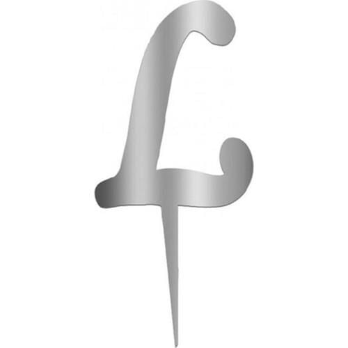 Aynalı Gümüş Pleksi L Harfi