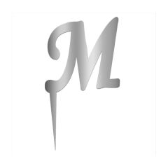 Aynalı Gümüş Pleksi M Harfi