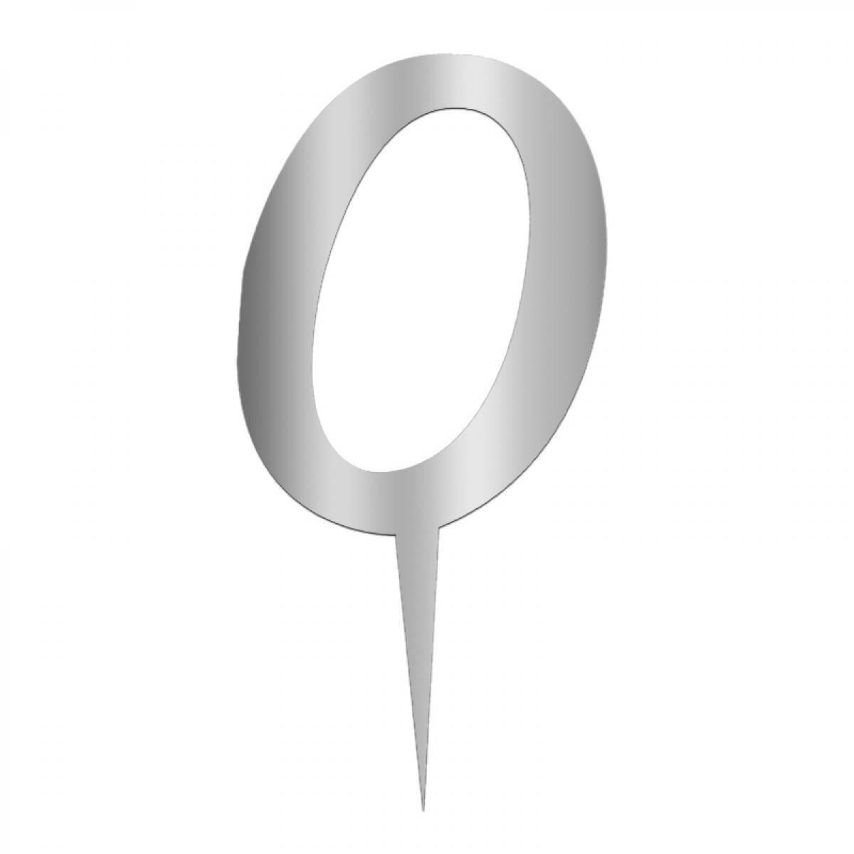 Aynalı Gümüş Pleksi O Harfi