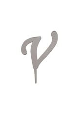 Aynalı Gümüş Pleksi V Harfi