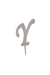 Aynalı Gümüş Pleksi Y Harfi