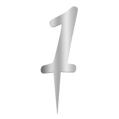 Aynalı Gümüş Pleksi 1 Rakamı