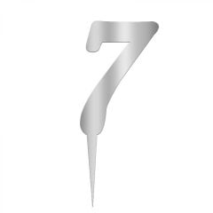 Aynalı Gümüş Pleksi 7 Rakamı