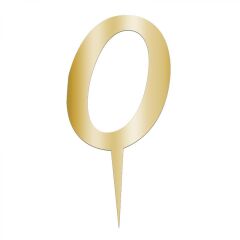 Aynalı Pleksi Altın 0 Rakamı