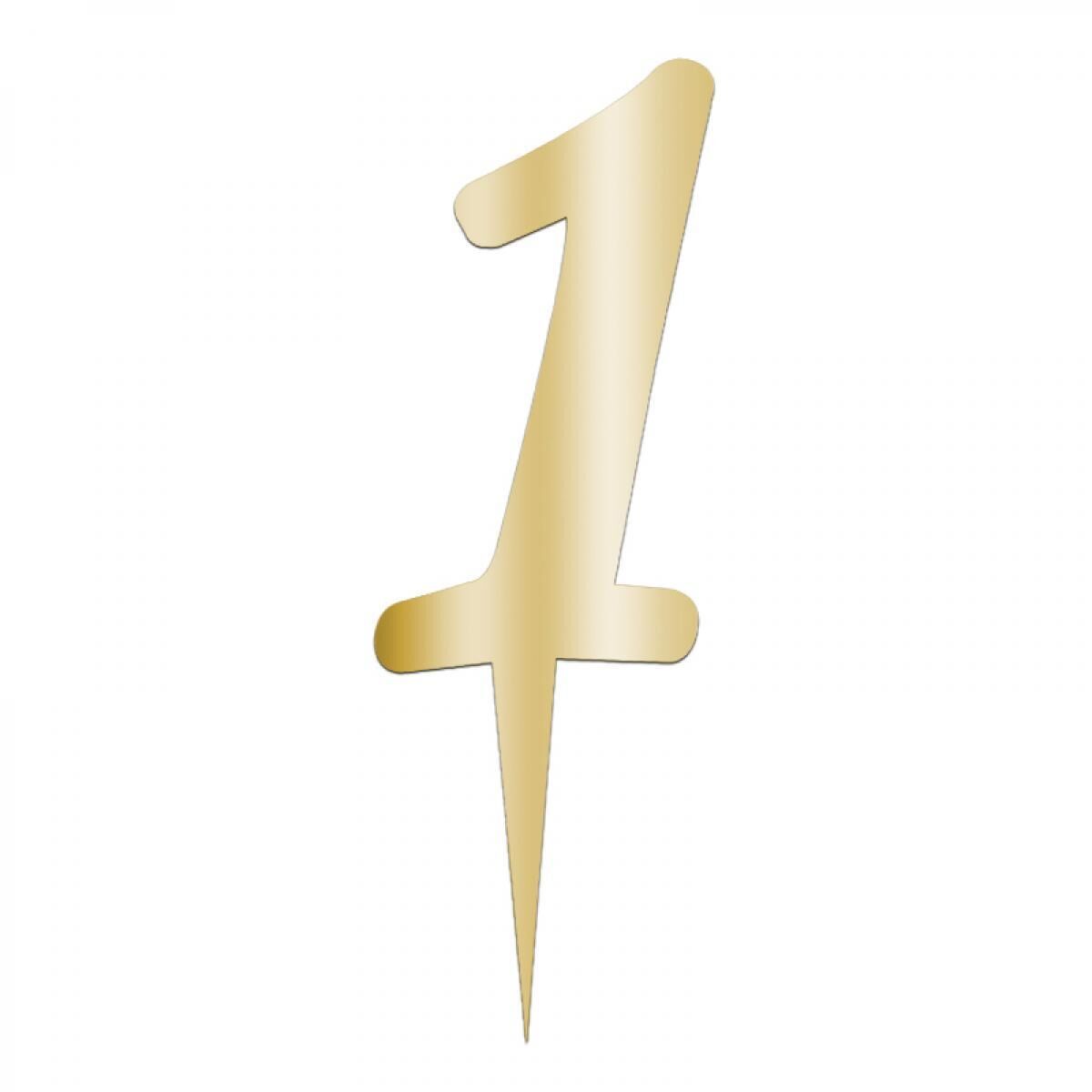 Aynalı Pleksi Altın 1 Rakamı