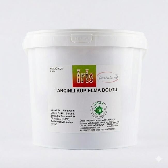 İris Tarçınlı Küp Elma Dolgu 6 Kg Kova (Pastacılık Dolgusu)