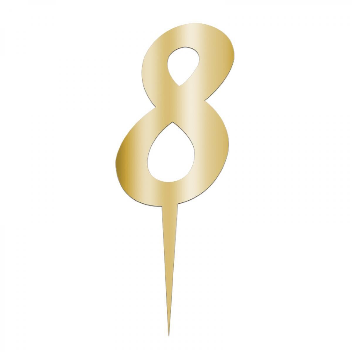 Aynalı Pleksi Altın 8 Rakamı