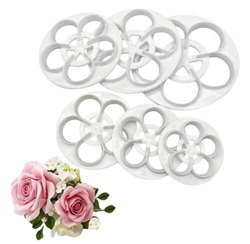 Şeker Hamuru Kalıbı Gül Yaprağı 6 lı