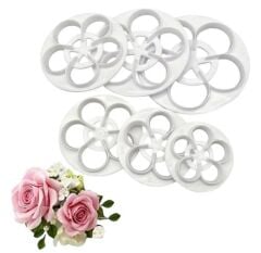 Şeker Hamuru Kalıbı Gül Yaprağı 6 lı
