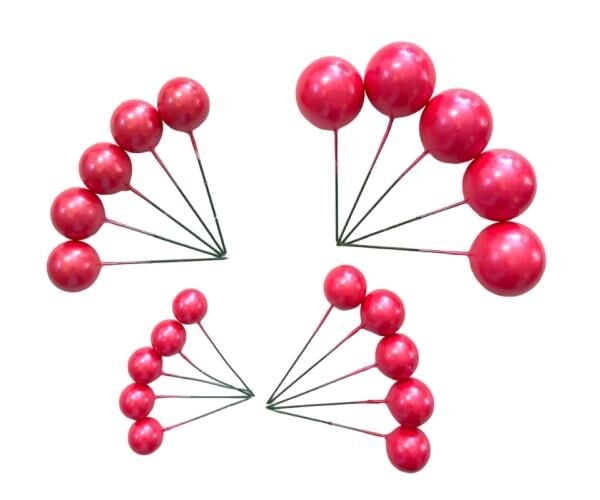 PASTA SÜSLEME TOPU YALDIZLI PEMBE