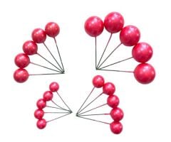 PASTA SÜSLEME TOPU YALDIZLI PEMBE