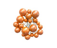 PASTA SÜSLEME TOPU YALDIZLI TURUNCU