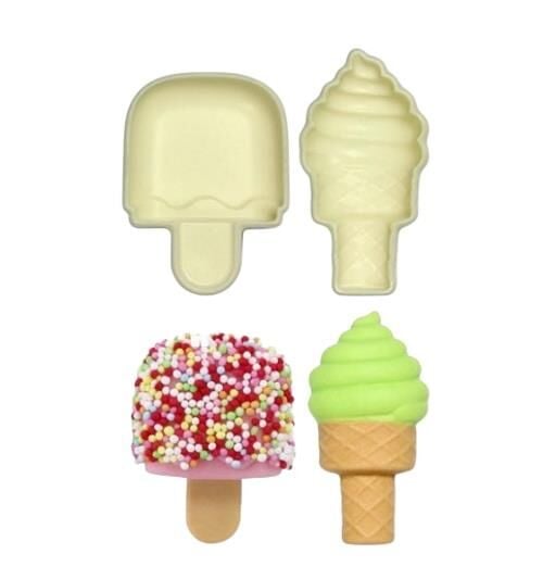 Şeker Hamuru Kalıbı Dondurma Plastik Kesme Set 2 Li