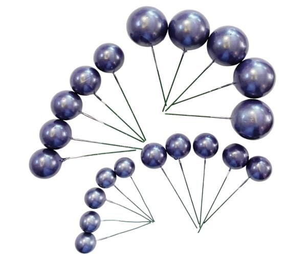 PASTA SÜSLEME TOPU YALDIZLI MOR