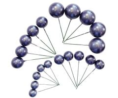 PASTA SÜSLEME TOPU YALDIZLI MOR