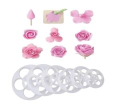 Şeker Hamuru Kalıbı Gül Çiçek Plastik Kesici 6 Lı