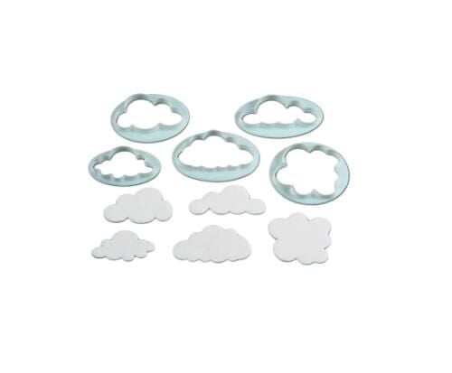 Şeker Hamuru Kalıbı Bulutlar Plastik Kesici 5 Li