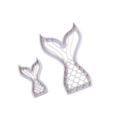 Şeker Hamuru Kalıbı Plastik Deniz Kızı Kuyruğu Baskı Seti 2 Li