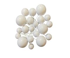 PASTA SÜSLEME TOPU MAT BEYAZ