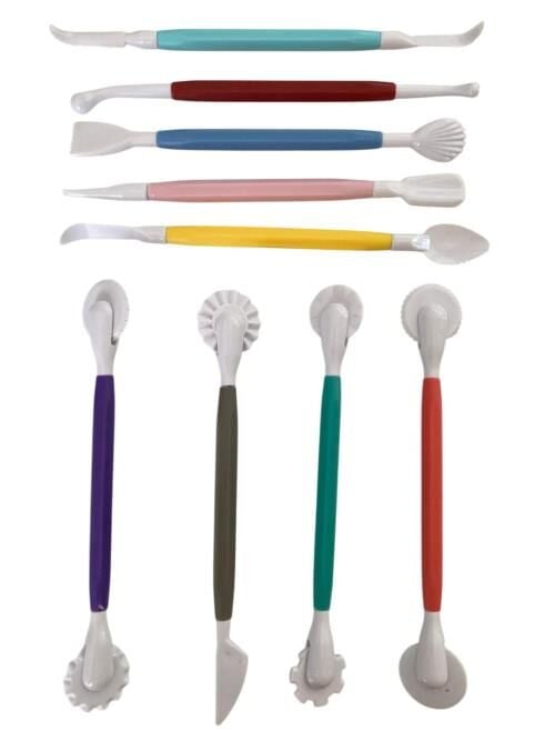 Marzipan Set Şeker Hamuru Şekillendirici Oyma 9 Parça