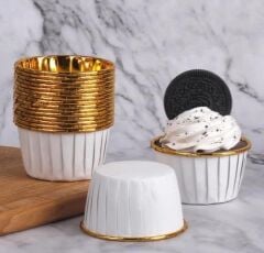 Cupcake/Muffin /Suffle Kek Kapsülü Beyaz 50 Li