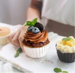 Cupcake/Muffin /Suffle Kek Kapsülü Beyaz 50 Li