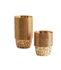 Cupcake/Muffin /Suffle Kek Kapsülü Turuncu Desenli 50 Li