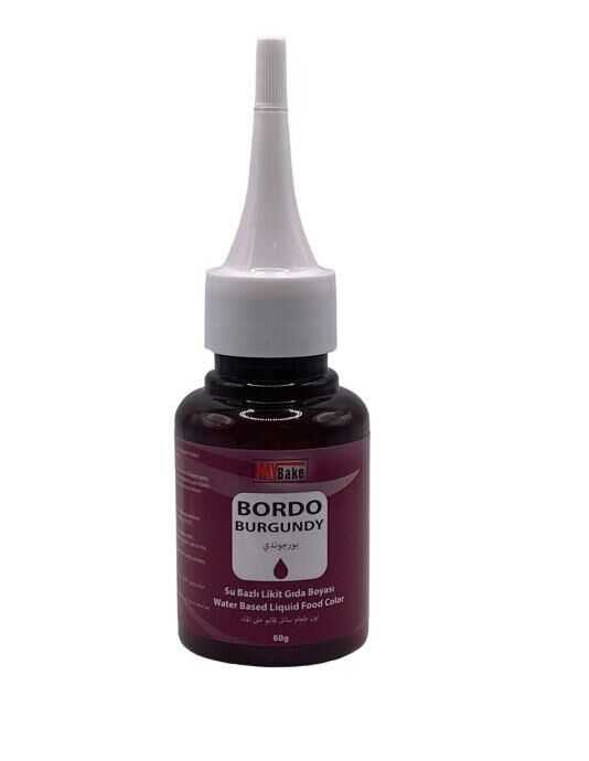 SU BAZLI LİKİT GIDA BOYASI BORDO