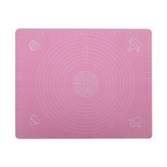 Silikon Ölçülü Hamur Açma Matı Pembe