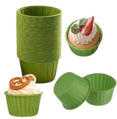 Cupcake/Muffin /Suffle Kek Kapsülü Yeşil 50 Li