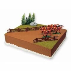 At Yarışı Temalı Maket Pasta Süsü