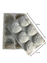 Pastaland Silikon Kek Kalıbı Tırtıklı Kalpli