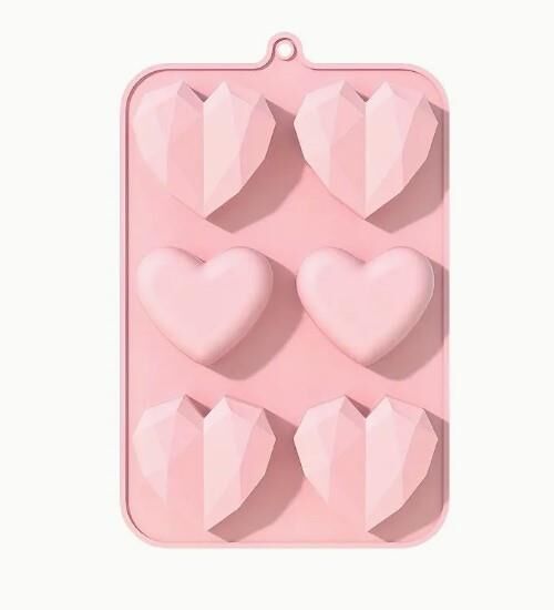Pastaland Silikon Kek Kalıbı Kalp Düz Elmas şekilli