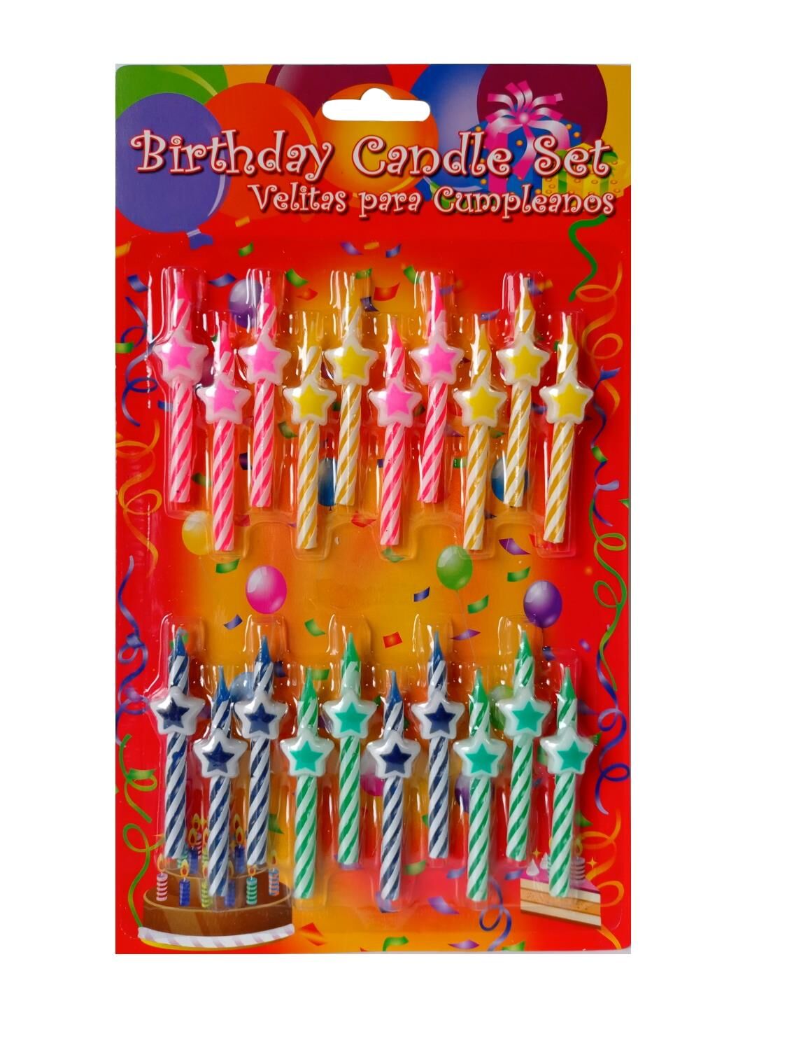 Yıldızlı Mini Pasta Mumu 20 li