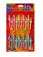 Yıldızlı Mini Pasta Mumu 20 li