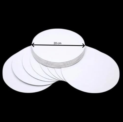 Turta Mendili / Pasta Altlığı Beyaz Yuvarlak 20 cm 10 adet