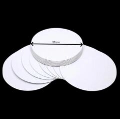 Turta Mendili / Pasta Altlığı Beyaz Yuvarlak 20 cm 10 adet