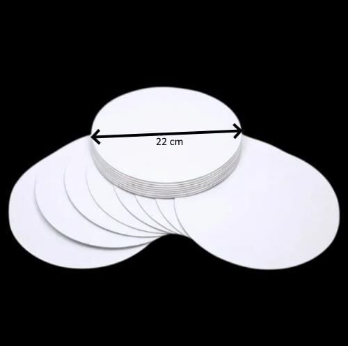Turta Mendili / Pasta Altlığı Beyaz Yuvarlak 22 cm 10 adet